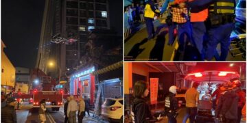 影音/男子登宮廟頂飲酒叫囂 警消帶回地面強制送醫