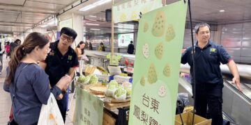 「台東好釋」   鳳梨釋迦北捷快閃吸引民眾試吃購買