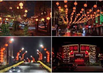 影音/紅色燈籠高高掛 壯圍迎春洋喜氣