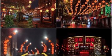 影音/紅色燈籠高高掛 壯圍迎春洋喜氣